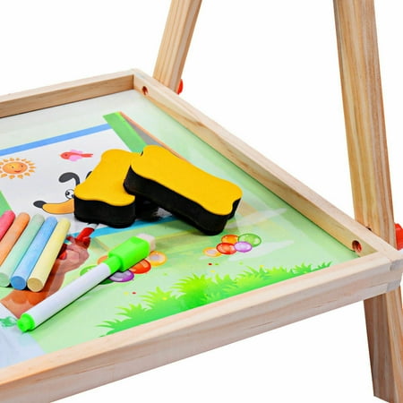 chalk easel adjustable wooden children drawing