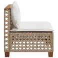 thumbnail image 5 of Bowery Hill Poly Rattan Patio Armless Sofa With Cushions in Beige, 5 of 18