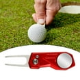 thumbnail image 2 of Outil de Réparation de Terrain de Golf Portable Marque de Terrain Réparation Fourche Équipement Fourche de Terrain de Golf Rouge, 2 of 9