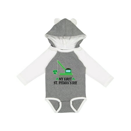 

Inktastic 1st St Patricks Day Construction Gift Baby Boy or Baby Girl Long Sleeve Bodysuit