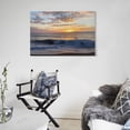 thumbnail image 5 of Beach Sunset Ocean Seascape Print Photo Art Painting Canvas Poster Home Decorative Bedroom Modern Decor Posters Gifts 12x18inch(30x45cm), 5 of 6
