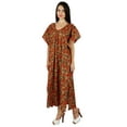 thumbnail image 4 of Bimba Women Long Printed Maxi Kaftan Cotton Night Wear Caftan Gown Coverup, 4 of 6