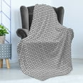 thumbnail image 4 of Crazy Art Soft Flannel Fleece Throw Blanket, Modern Abstract Print of Irregular Freaky on a Plain Background, Cozy Plush for Indoor and Outdoor Use, 60" x 80", Charcoal Grey White, by Ambesonne, 4 of 5