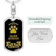 thumbnail image 2 of Golden Retriever Keychain Stainless Steel or 18k Gold, 2 of 10