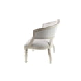thumbnail image 3 of Decmode - Antique Sheraton Style Upholstered White Wood Sofa, 67" x 35", 3 of 5