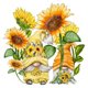 thumbnail image 1 of Cuadros Decorativos Cuadro de mosaico de diamantes de imitación de taladro completo de duende de girasol con pintura de diamante 5D DIY Likrtyny embutido en tela, 1 of 9