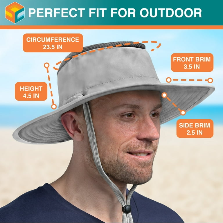SUN CUBE Sun Hat For Men Wide Brim, Women Safari Hat, Hiking Bucket Hat UV  Sun Protection, Boonie Hat Outdoor | Fishing Hat Summer For Sun Beach