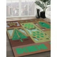 thumbnail image 2 of Ahgly Company Indoor Rectangle Patterned Green Snake Green Area Rugs, 6' x 9', 2 of 6