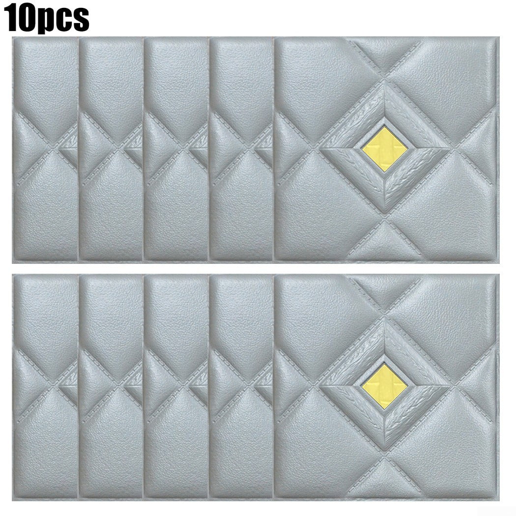 Details about   10x Large 3D Tile Brick Wall Sticker Self-adhesive Waterproof XPE Foam Panel New 