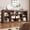 Brown, variant on Frmobepts 71" Wood Cube Storage Organizer, 7 Cube Storage Book Shelf, Wooden 3 Tiers Floor Standing Low Bookcase for Living Room, Bedroom, Home Office, Kids Room, Brown