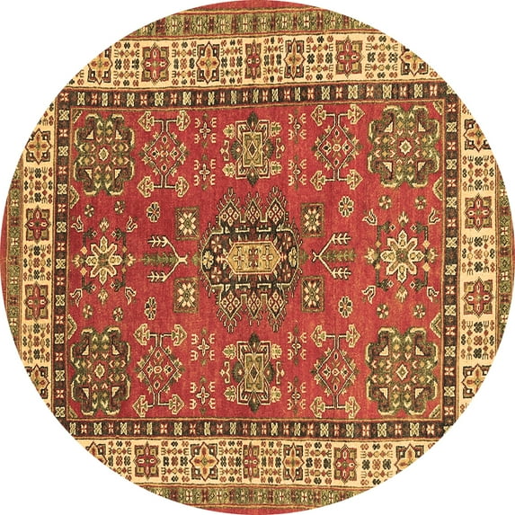 Ahgly Company Indoor Round Persian Brown Traditional Area Rugs, 7' Round