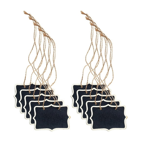 10pcs Rectangle Wood Bulletin Boards Hanging Message Blackboard Black 264mm