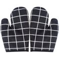 thumbnail image 1 of Oven Mittens Heatproof Non-slip 2PCS Cotton Linen Kitchen Mittens Baking Mitts, 1 of 10