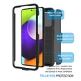 thumbnail image 4 of Njjex Phone Cases for Galaxy A52 4G 5G 6.5", [2 Pack Temerped Glass Screen Protector] Combo Holster Belt Clip [Heavy Duty] [Kickstand] Full-Body Rugged Holster Case (Black), 4 of 9