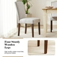 thumbnail image 4 of Aukfa Dining Chairs Set of 2, Kitchen Dining Room Chairs Side Chairs with Nailhead Trim Gray, 4 of 7