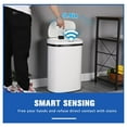 thumbnail image 3 of BestOffice 13 Gallon Stainless Steel Touchless Kitchen Trash Can with Motion Sensor for Indoor Use(White), 3 of 7
