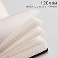 thumbnail image 2 of Cuaderno Forrado EMSHOI 256 Páginas Numeradas Cuero Grueso 120gsm A5 Rayas Mediano 5.75' x 8.38' Negro, 2 of 3