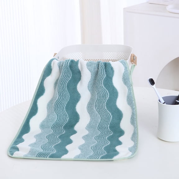 FEOLGEHLY 13x29 inch Fleece Hand Towels for Bathroom, Bath Hand Towels, Quicker to Dry, Lightweight and Highly Absorbent Face Towels for Kitchen Hotel Gym Travel Salon and Spa, Green