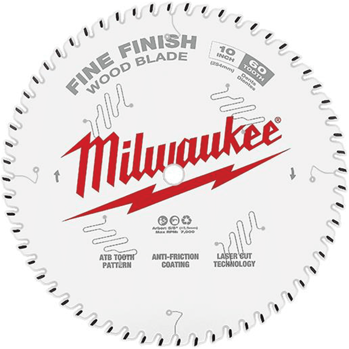 Milwaukee Tool 10" 60T Fine Finish Circular Saw Blade