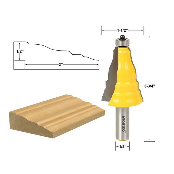 Door & Window Casing Router Bit 1/2" Shank Yonico 16123 Walmart