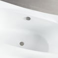 thumbnail image 2 of Kingston Brass VTDE673321M8 67" Acrylic Rectangular Double Ended Freestanding Tub with Overflow/Drain Assembly, Glossy White/Brushed Nickel, 2 of 8