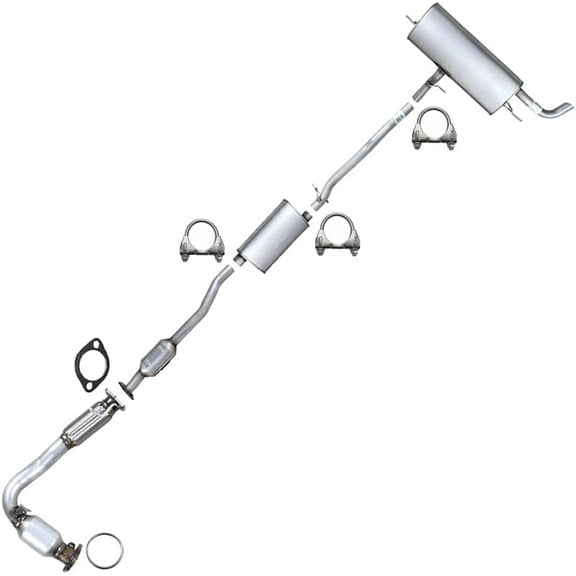 Stainless Steel Exhaust Catalytic, Muffler, Intermediate Pipe & Muffler Fits 2015-2017 Chevrolet Equinox 2.4L  - Direct Fit