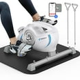 thumbnail image 1 of Under Desk Bike Pedal Exerciser, Quiet Magnetic Mini Exercise Bike with MERACH App for Arm, Leg Recovery, Physical Therapy, Smooth Foot Desk Cycle with 2 Resistance Bands & Non-Slip Mat, 1 of 4