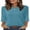Turquoise, variant on WIHOLL Womens Tunic Tops 3/4 Length Sleeve Blouses for Spring Summer Business Casual Side Slit Crewneck Outfits