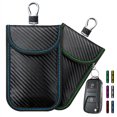 thumbnail image 1 of Faraday Bag for Key Fob(2 Pack), Faraday Cage Protector, Car RFID Signal Blocking Key Fob Protector, Double-Layers of Shielding Carbon Fiber Material Anti-Theft Faraday Pouch, 1 of 7