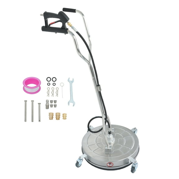 24" Pressure Washer Surface Cleaner w/ Handles & Wheels Quick Connect