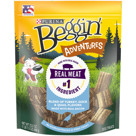 Purina Beggin' Dog Treats; Adventures Blend of Turkey, Duck & Quail Flavors - 23.5 oz.