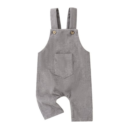 

Toddler Baby Boys Girls Corduroy Overalls Solid Color Suspender Trousers Ribbed Bib Pants Casual Outfit