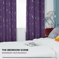 thumbnail image 6 of Deconovo Blackout Curtains Wave Foil Print Pattern Room Darkening Curtain Thermal Insulated WindoWEnergy Saving Drapes 42Wx 63L inch Set of 2 Panels Purple Grape, 6 of 6