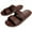 Dark Brown, variant on Brown Rubber Slide on Sandal Slippers Double Strap, Dark Brown Hawaii Sandal, Size 8 = Women size 8 / men size 6