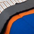 thumbnail image 6 of Full Comforter Set, Rugby Stripe Orange Reversible Bed in a Bag, 6 of 11
