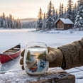 thumbnail image 2 of 15oz Winter Story Scene Glass Cup, Warm Cabin & Lakeside Pattern Aesthetic Festive Glass Mug, Multipurpose Holiday Glassware for Drink Serving & Home Table Decor, Christmas Xmas Holiday Gift, 2 of 7