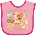 thumbnail image 3 of Inktastic Holy Cow I'm One Boy Farm Animal Birthday Boys or Girls Baby Bib, 3 of 4