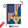 thumbnail image 2 of Breeze Decor BD-FS-G-108385-IP-BO-DS02-US US Sweden Friendship Flag - s of the World - Everyday US Friendship Impressions Decorative Vertical Garden Flag - 13 x 18.5 in., 2 of 4