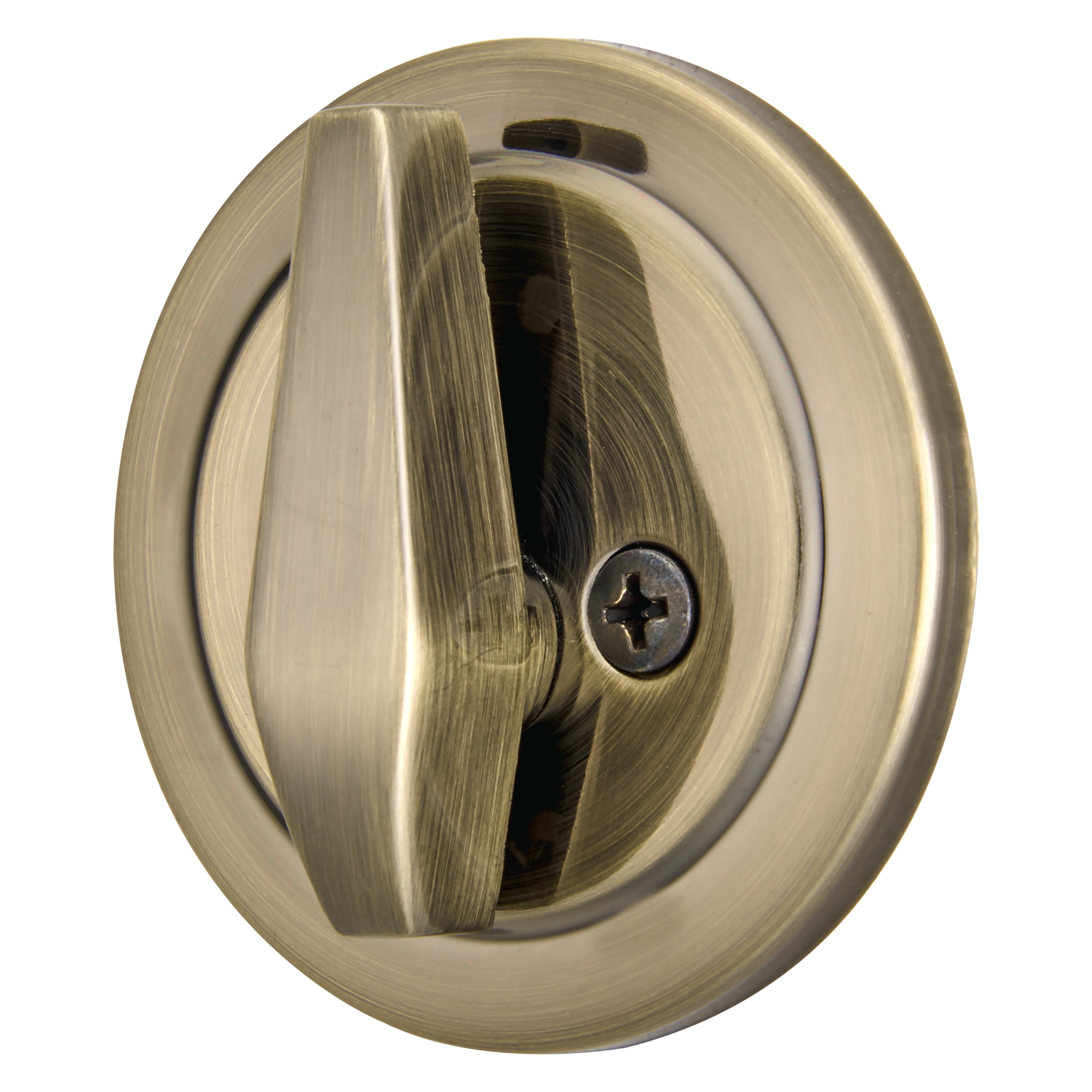 Brinks Single Cylinder Deadbolt Lock, Antique Brass Finish