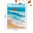 thumbnail image 3 of Qisvanset Ocean Waves Beach Landscape Canvas Wall Art 15.75x11.81 INCHES, 3 of 8