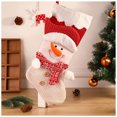 thumbnail image 3 of Wosthever Calcetines colgantes de Navidad, muñeco de nieve, Santa, tela tejida, medias para festivales, exquisitas bolsas de regalo de dulces, Papá Noel, 3 of 6