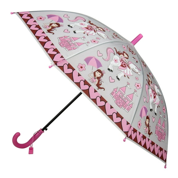 Lightweight Cartoon Friends Children's Umbrella With Plastic Safety Whistle, Easy Open Button, And Comfortable Grip Handle