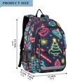 thumbnail image 2 of FORMRS Unisex School Backpack 17" Student Travel Bag with Laptop Compartment, Neon Christmas, 2 of 7