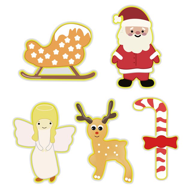 Coxeer Cookie Cutter Set Cute Stainless Steel Biscuit Mold Biscuit Cutter for Christmas