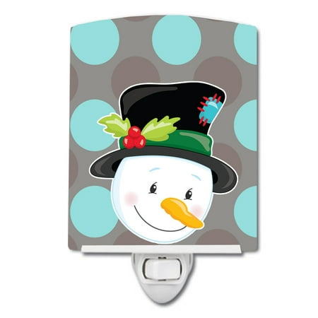 

Caroline s Treasures BB8671CNL Christmas Snowman Ceramic Night Light 6x4x3 multicolor