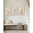 thumbnail image 6 of SHENIFY Large 24x36in3pcs Natural Framed Wildflower Bouquet Wall Art Flower Painting Modern Colorful Floral Hanging Decor for Living Room Bedroom, 6 of 8
