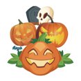 thumbnail image 3 of Adhesivos de pared para Halloween con calavera y murciélago, 29 x 28 cm, PVC, 3 of 3
