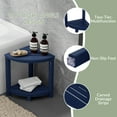 thumbnail image 4 of WestinTrends Sage HDPE Plastic Waterproof Shower Corner Bench, Navy Blue, 4 of 16