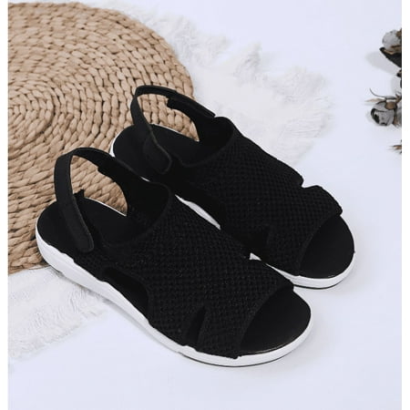 Women Sandals Sport Mesh Breathable Open Toe Hiking Sandals Comfortable Walking Shoes Khaki;US 8