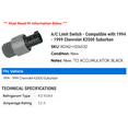 thumbnail image 2 of A/C Limit Switch - Compatible with 1994 - 1999 Chevy K2500 Suburban 1995 1996 1997 1998, 2 of 2
